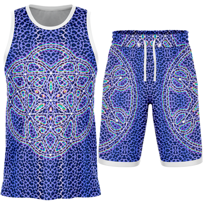 Blue Cheetah Basketball Set Rib