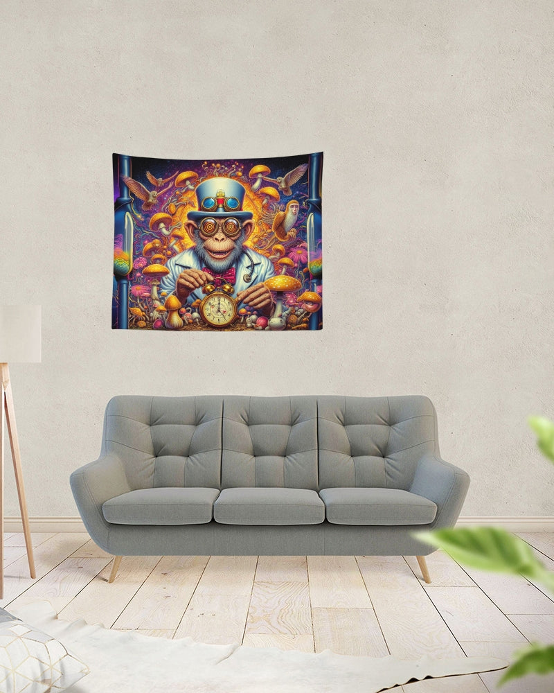 Dr Time Monkey Tapestry 60"x51"