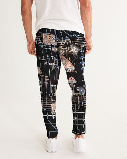 Mushroom Circuitry Dark Men's All-Over Print Joggers