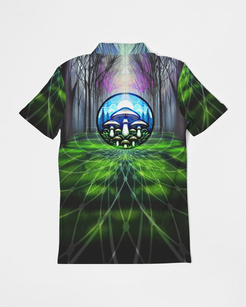 Fungi Forest Men's Slim Fit Short Sleeve Polo