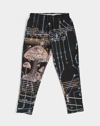 Mushroom Circuitry Dark Men's All-Over Print Joggers