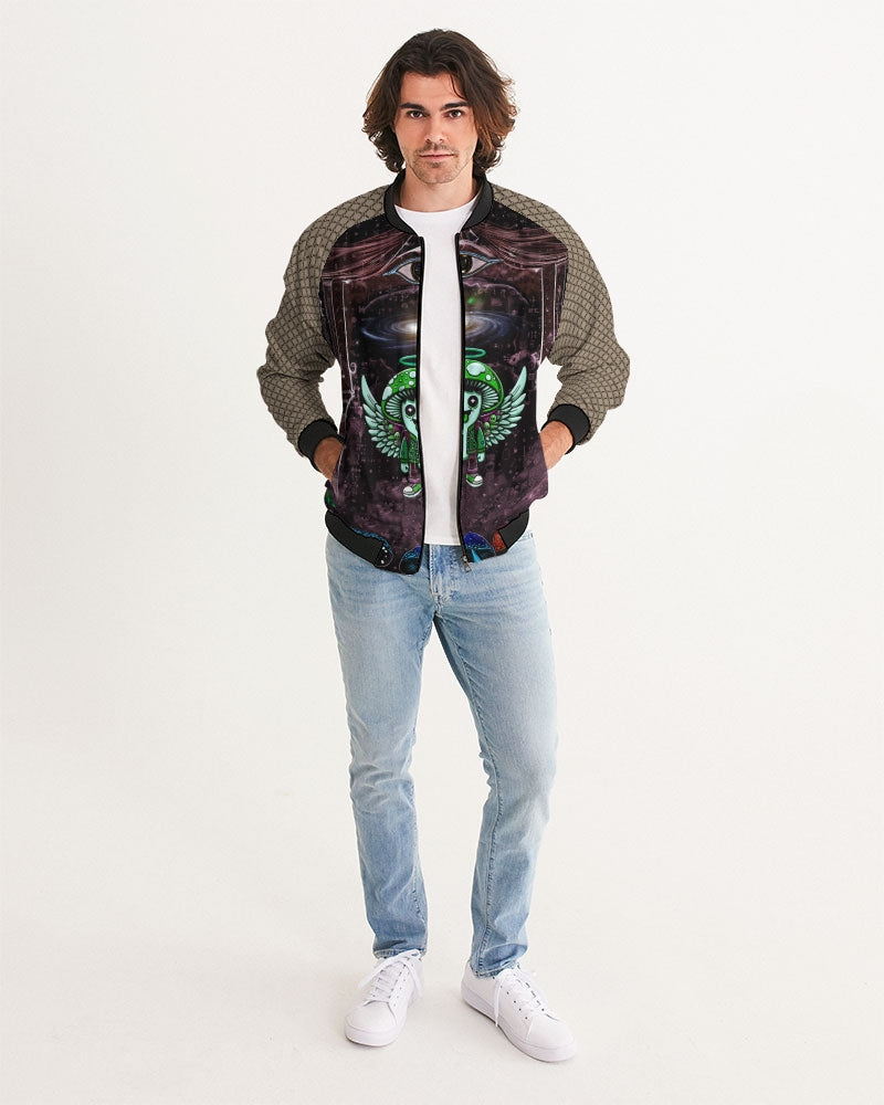 Happy Fungi Men's All-Over Print Bomber Jacket