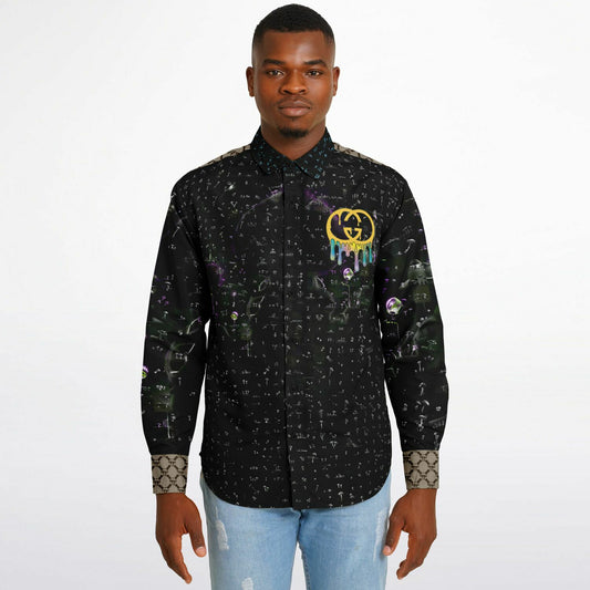 Mushroom Guzzi Long Sleeve Button Down Shirt