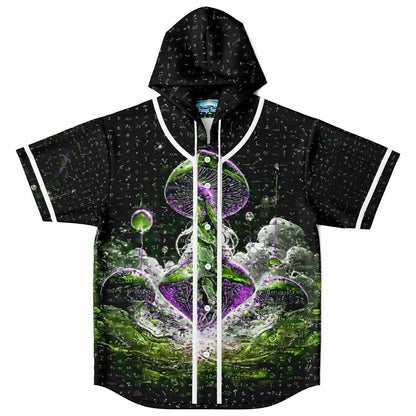 Mushroom Lord Fungi Hooded Baseball Jersey