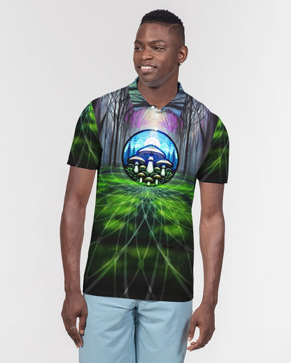 Fungi Forest Men's Slim Fit Short Sleeve Polo