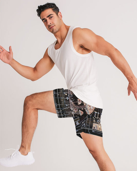 Mushroom Circuitry Dark Jogger Shorts