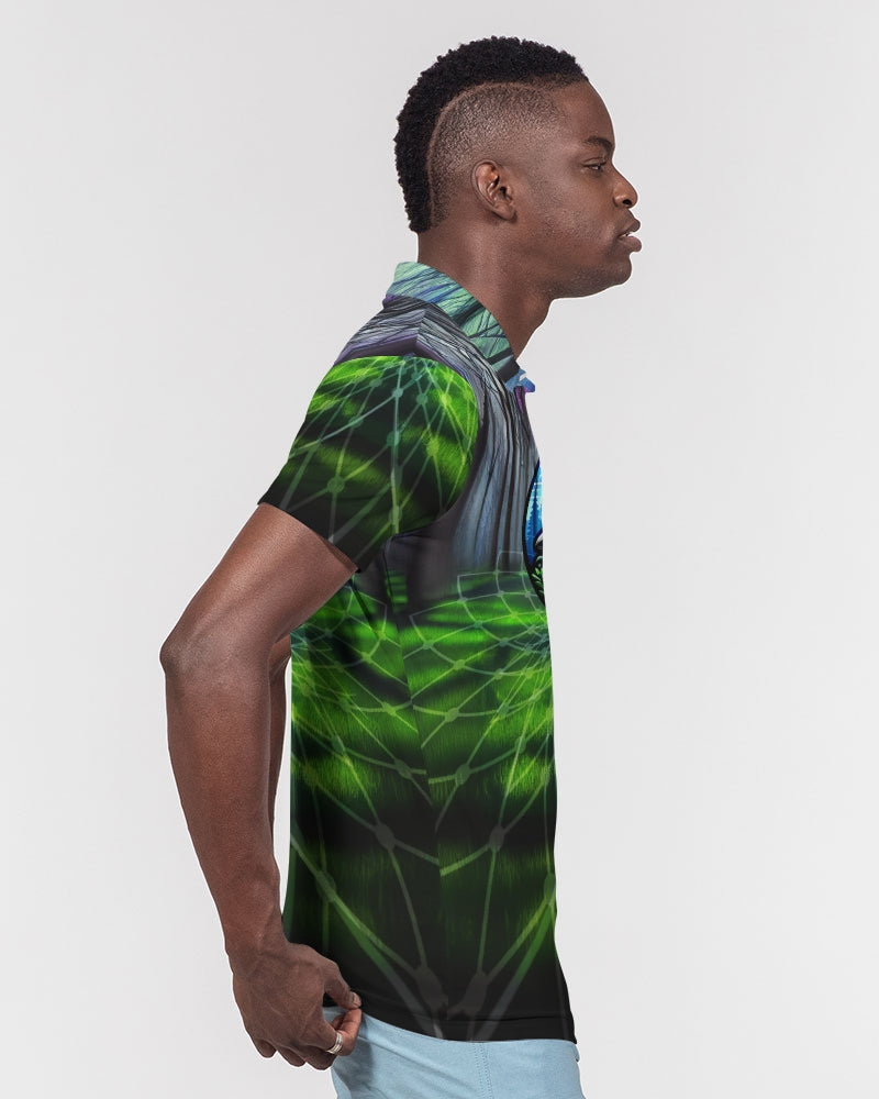 Fungi Forest Men's Slim Fit Short Sleeve Polo