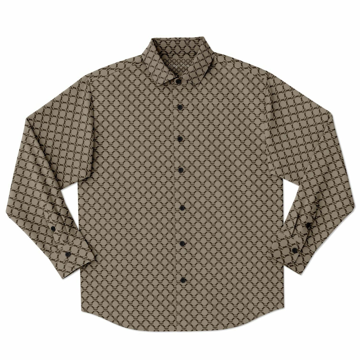 Mushroom Guzzi Long Sleeve Button Down Shirt