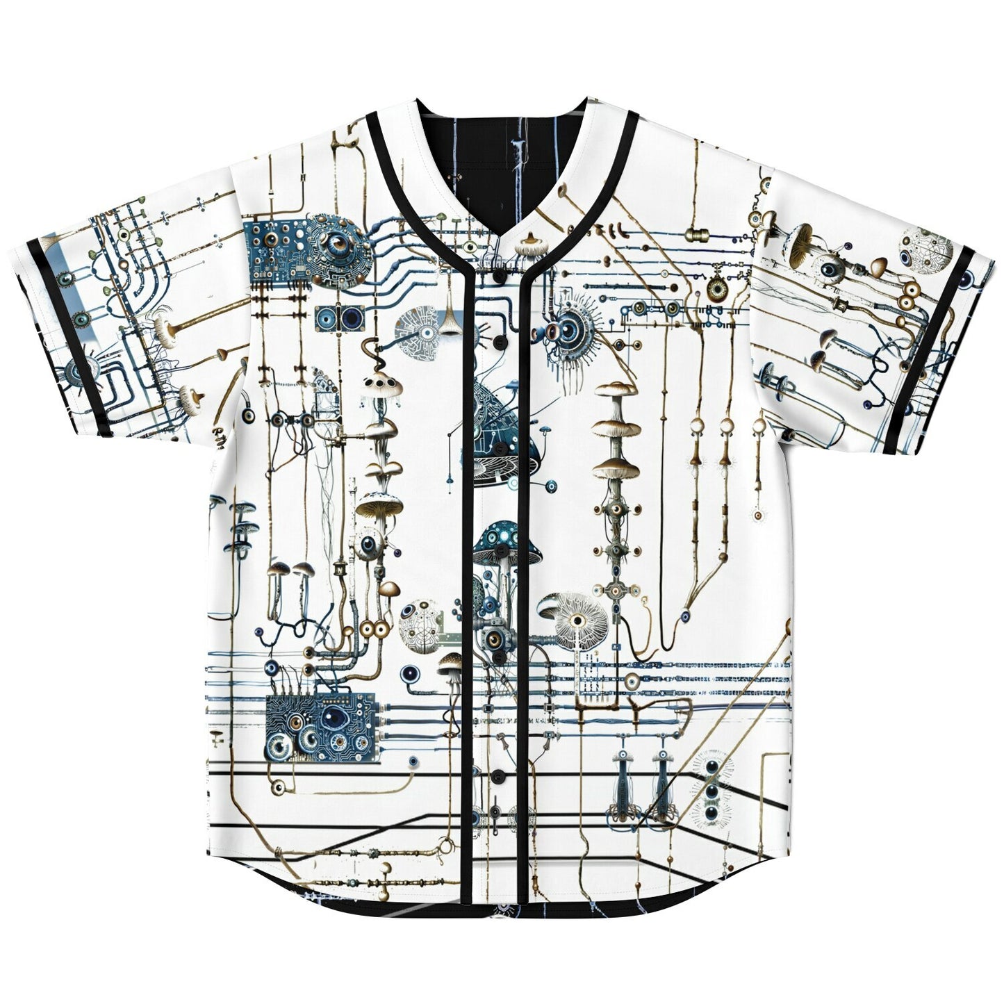 Mushroom Circuitry Reversible Baseball Jersey