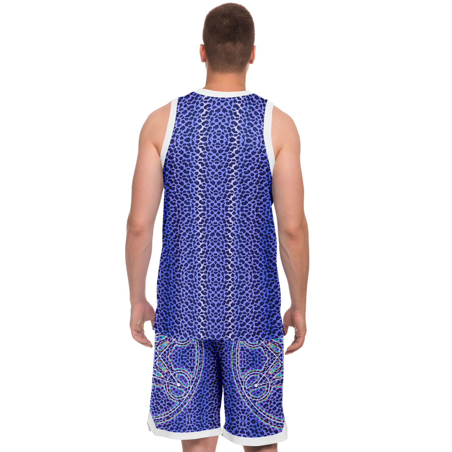 Blue Cheetah Basketball Set Rib