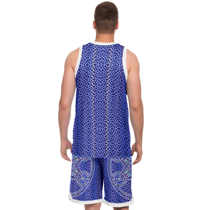 Blue Cheetah Basketball Set Rib