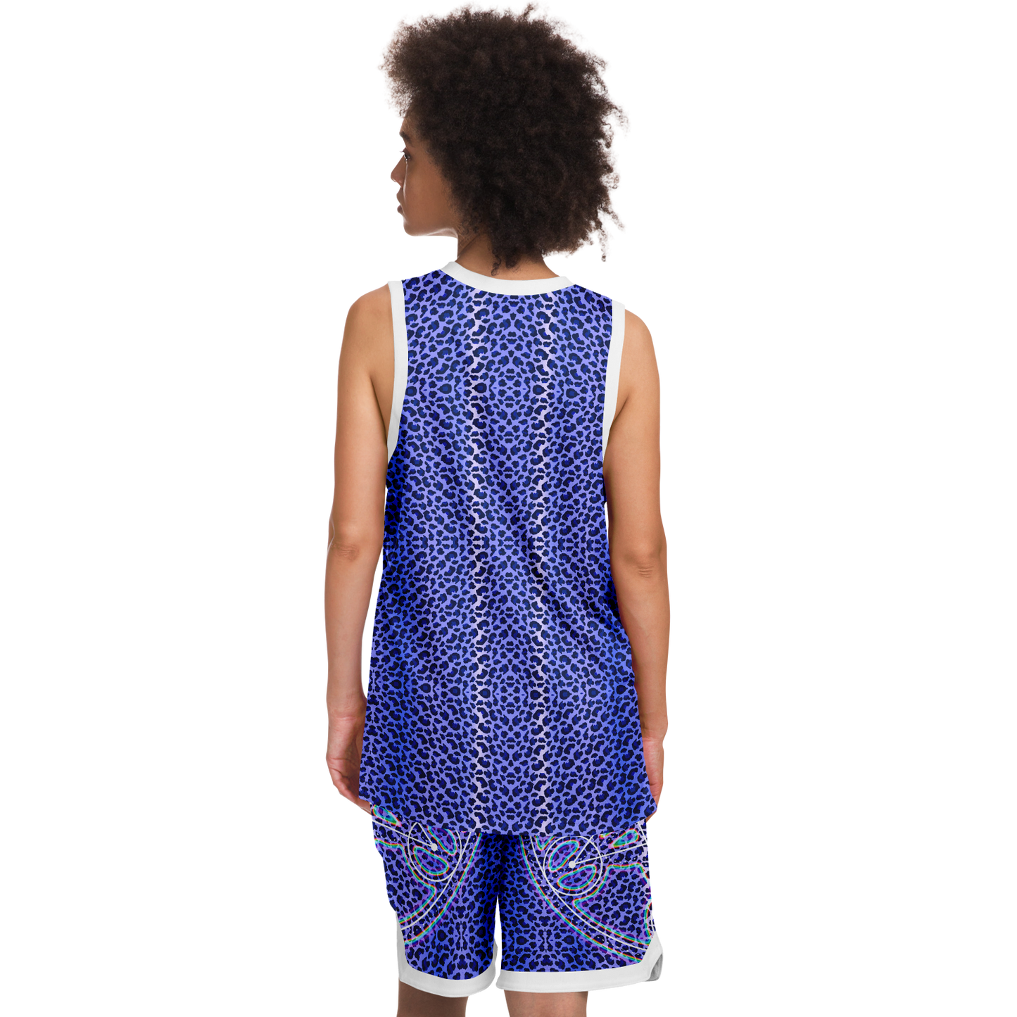 Blue Cheetah Basketball Set Rib