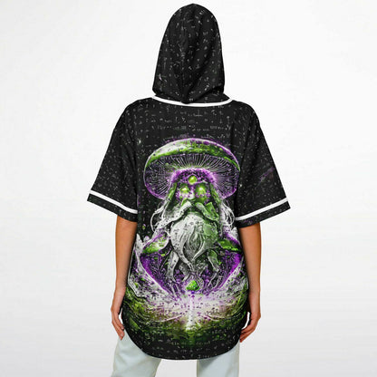 Mushroom Lord Fungi Hooded Baseball Jersey