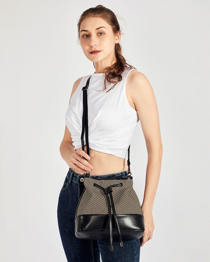 Mushroom Goozi Mini Drawstring Bucket Bag