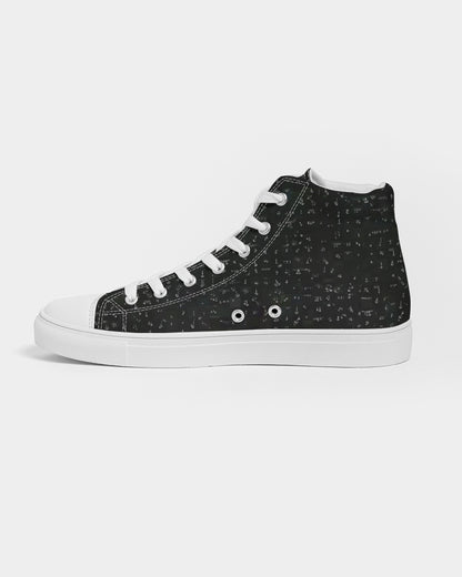 Mushroom Grid Men's Hightop Canvas Shoe