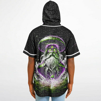 Mushroom Lord Fungi Hooded Baseball Jersey