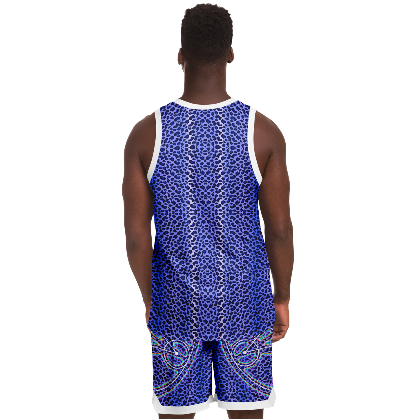 Blue Cheetah Basketball Set Rib