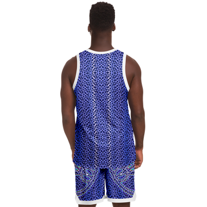 Blue Cheetah Basketball Set Rib