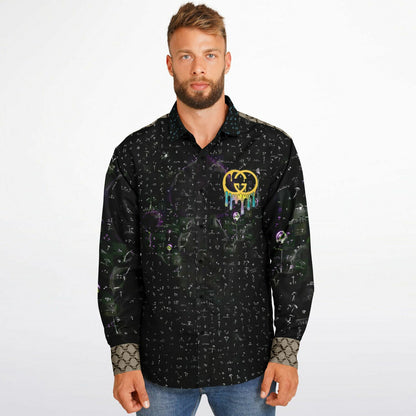 Mushroom Guzzi Long Sleeve Button Down Shirt