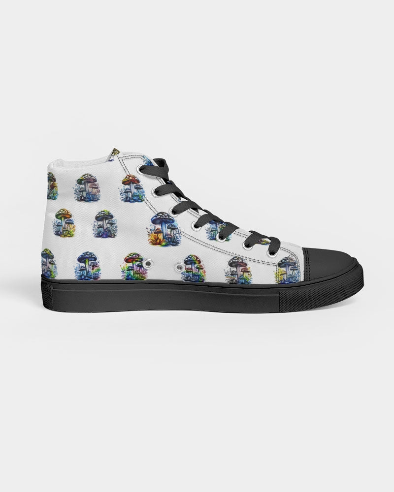 Mushy Rainbows Men's Hightop Canvas Shoe - Black