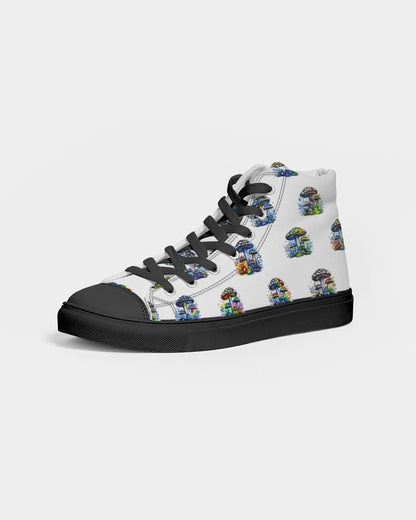 Mushy Rainbows Men's Hightop Canvas Shoe - Black