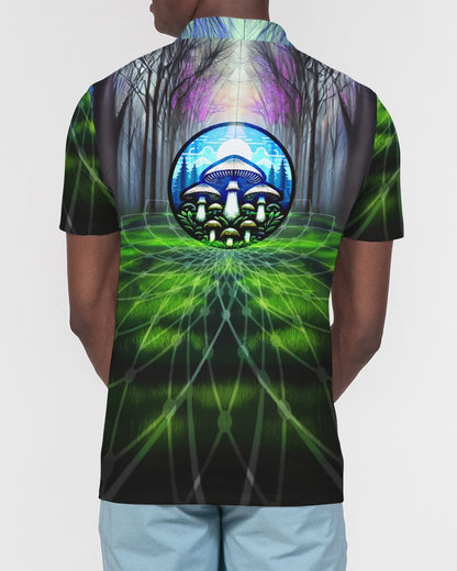 Fungi Forest Men's Slim Fit Short Sleeve Polo