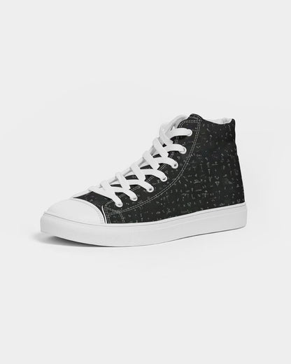 Mushroom Grid Women's Hightop Canvas Shoe