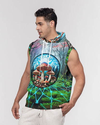 Exhalted Forest of Fungi Men's Sleeveless Hoodie