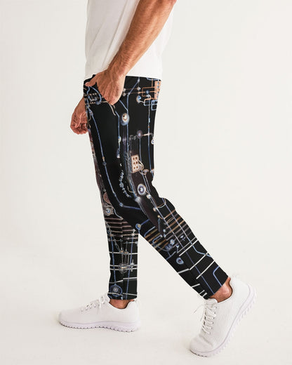 Mushroom Circuitry Dark Men's All-Over Print Joggers