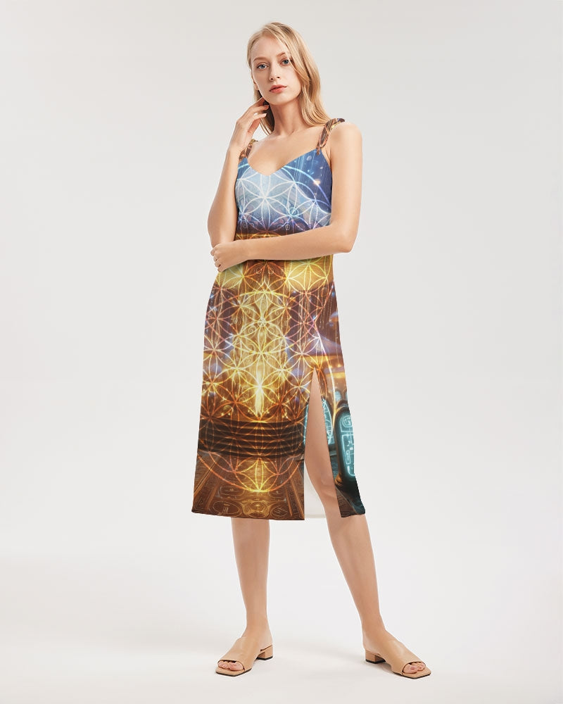Alter Shroom Women's Tie Strap Split Dress